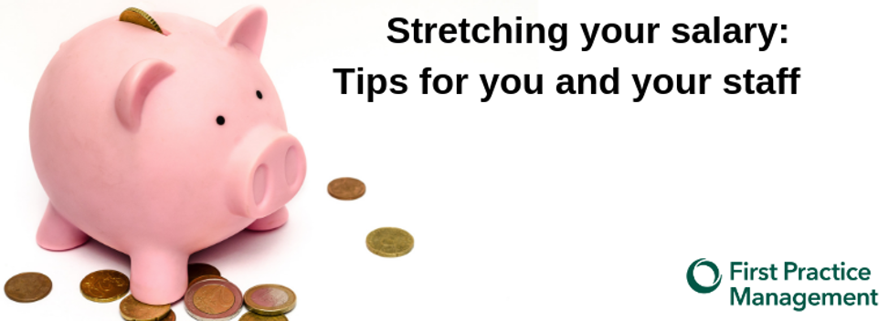 Stretching salary piggybank pic